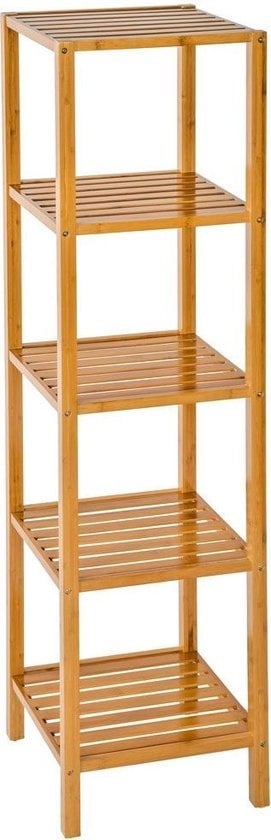 tectake - Badezimmerregal aus Holz 5 Fächer aus Bambus 401646