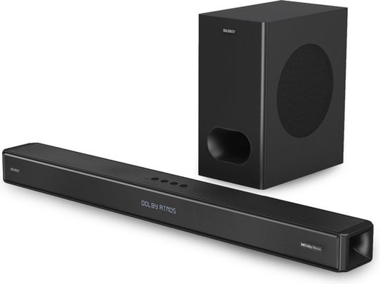 Majority Sierra Plus Dolby Atmos 2.1.2 Soundbar + Subwoofer - 400W, 3 x HDMI, Bluetooth, Optisch, USB