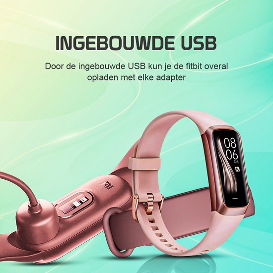 Otiume Activity Tracker - Mit Schrittzähler und Herzfrequenzmesser - Sportuhr - Smartwatch - Unisex - Rosa