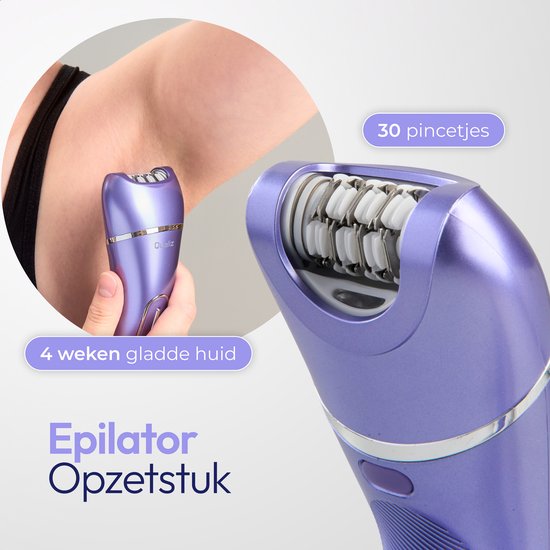 7-in-1-Ladyshaver – Epiliergerät für Damen – IPX 7 wasserdicht – Wiederaufladbar – Bikini-Trimmer – Intimrasierer für Damen – Ladyshaver für Frauen – Epilierer – Trimmer für Damen – Qualiz®