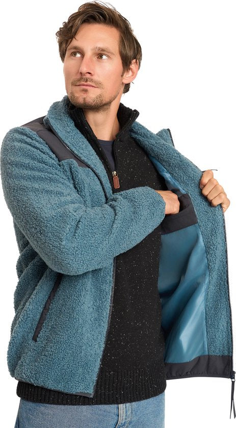 Mario Russo Teddy Vest Ottawa - Herren Übergangsjacke - Blau - Größe M