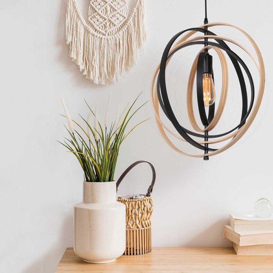 Anne Lighting – Hängeleuchte – Muoversi – natur – Holz – Ø 45 cm – E27 – 3491BE