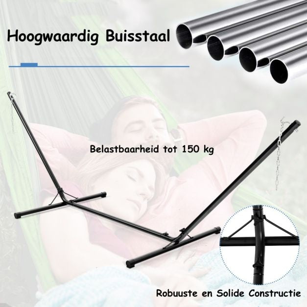 Coast Hängemattenständer Gestell belastbar bis 150 kg Metall schwarz
