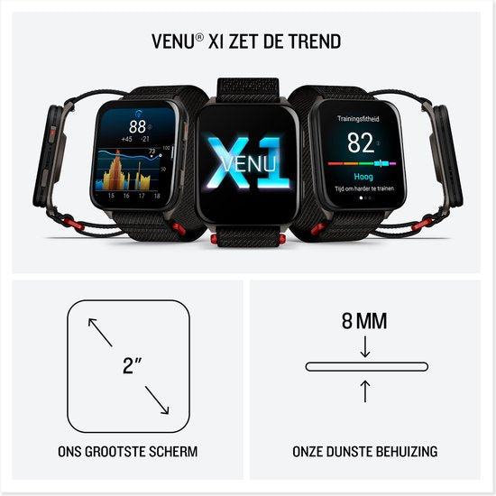 Garmin 010-02980-03 Venu X1 AMOLED Titanium Rückseite – Smartwatch