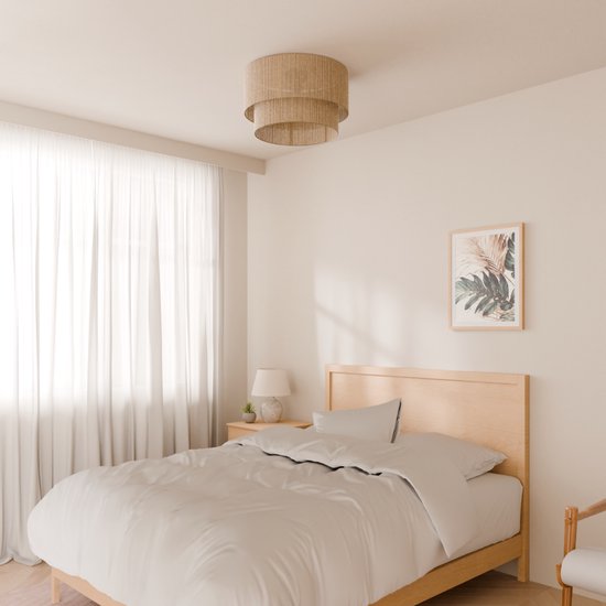 Nolt Deckenleuchte - Deckenleuchte - E27 Lampe - Ländlich - ⌀ 45cm - Jute - Braun