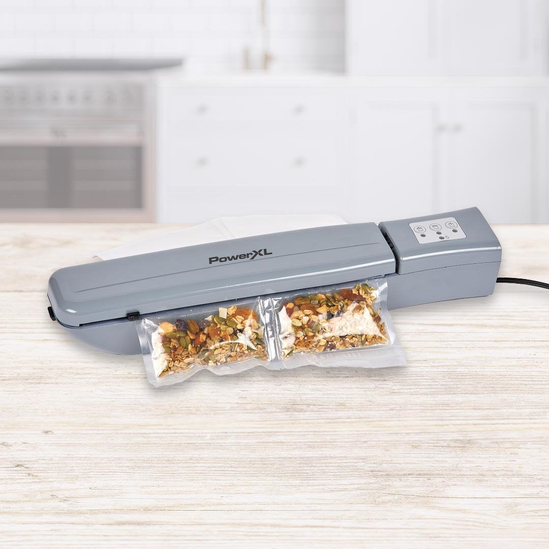PowerXL Duo NutriSealer Vakuumiergerät – 6-in-1-Funktion – inklusive Folie und Beutel – hält Lebensmittel 5-mal länger frisch