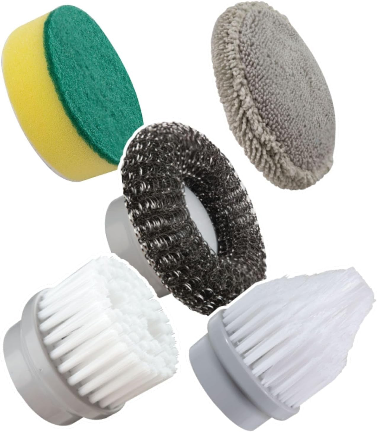 Horsepower Ersatzset Spin Scrubber, 5-teilig – Schwämme, Bürsten und Scheuerschwämme