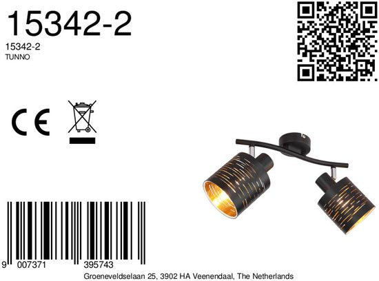 Globo – Strahler – TUNNO – schwarz – Metall – Aufbaustrahler – E14 – 15342-2