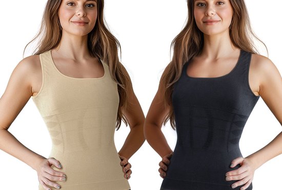 Milanoro - Figurkorrigierendes Unterhemd für Frauen - Schwarz - M