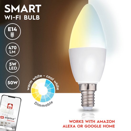 alpina Smart Home LED-Lampe - E14 - Intelligente Beleuchtung