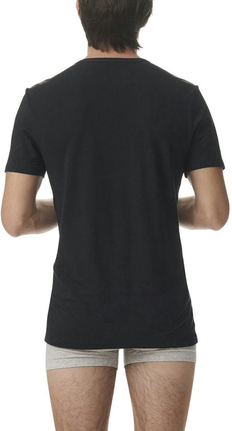 adidas Sportswear 2er-Pack T-Shirt mit Rundhalsausschnitt – Active Flex Cotton – Unterhemden für Herren – 2x schwarz