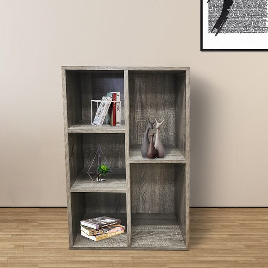 Aufbewahrungsschrank für LP-Schallplatten, CDs und DVDs – Bücherregal – Regál mit offenen Fächern – Wandschrank