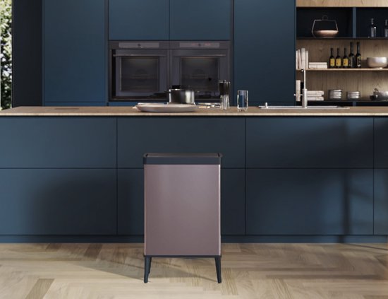 Curver Verto High – Mülleimer 54 l – Rosé – 44 x 27 x 69 cm
