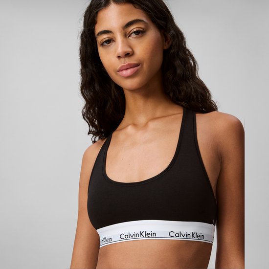 Calvin Klein Modern Cotton Top für Damen – Schwarz – Größe M