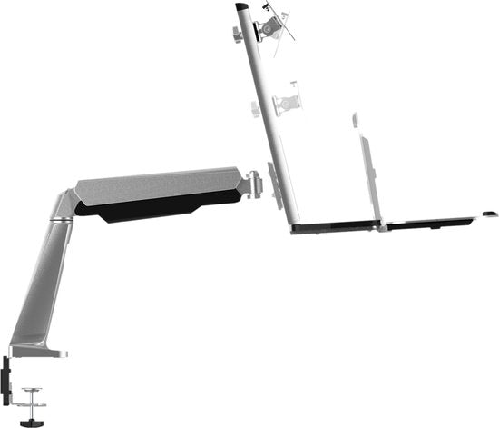 Sitz-Steh-Arbeitsplatz - Monitorhalterung mit Tastatur - Arbeitsstation