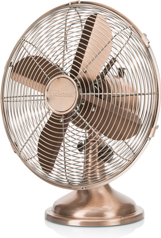 Tristar VE-5970 - Retro-Tischventilator - Ø30 cm - Kupferausführung - 3 Geschwindigkeitsstufen