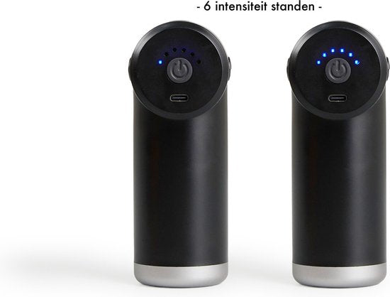 Rebblo Massagepistole - Sport- und Relax-Massagegerät - Elektrische Massagepistole - Massagepistole mit 6 Geschwindigkeiten und 4 Massagetasten - 24 W - 1800 mAh