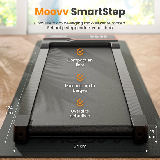 Moovv SmartStep - Laufband für Zuhause 1-6km/h - Walking Pad - Walking Band Office Electric - Fitness