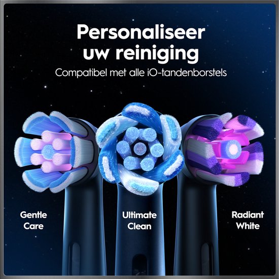 Oral-B iO 10 Elektrische Zahnbürste – Schwarz – inklusive Reise-Ladetasche und Aufbewahrungshalter für Bürstenköpfe