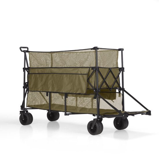 Mr. Fold Bolderkar XXL - faltbar - 600L - 300KG - Grün - geländegängige Räder