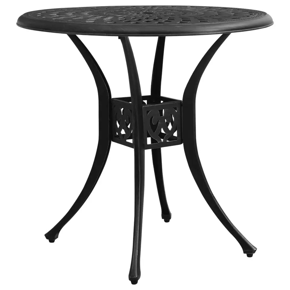 Yaheetech Bistrotisch Ø 78 cm – Aluminiumguss – Sonnenschirmloch – Bronze