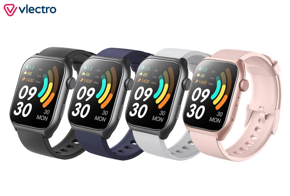 Vlectro Smartwatch 2.0 – Rechteckig – 2 Zoll HD – Telefonieren über Bluetooth – Schwarz