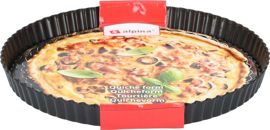 alpina Quicheform – herausnehmbarer Boden – Ø 28 x 3 cm – schwarz
