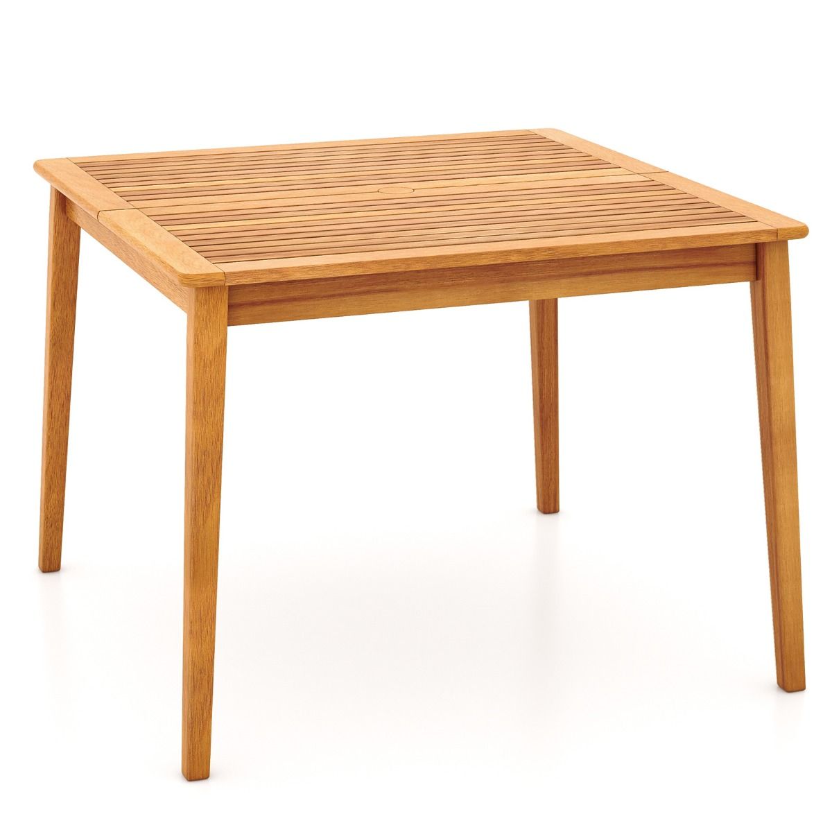 Coast Gartentisch aus Akazienholz – quadratisch – mit Sonnenschirmloch – naturbelassen – 100 x 100 cm