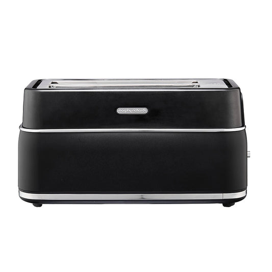 Morphy Richards Signature Toaster für 4 Scheiben – Extra lange Schlitze – 1800 W – 40 x 20 x 20 cm – Schwarz