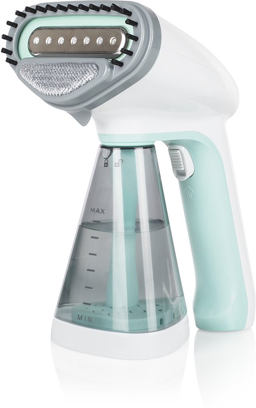 Princess 332846 Kleiderdampfer – Handdampfer – 2 Dampfstufen – Abnehmbarer Wassertank – Schnelles Aufheizen – inklusive Aufsteckbürste – 1600 W