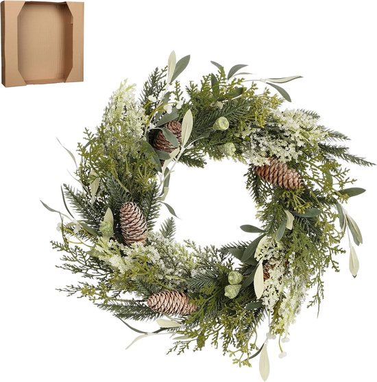 House of Seasons Alva Weihnachtskranz - Ø40 cm - Grün