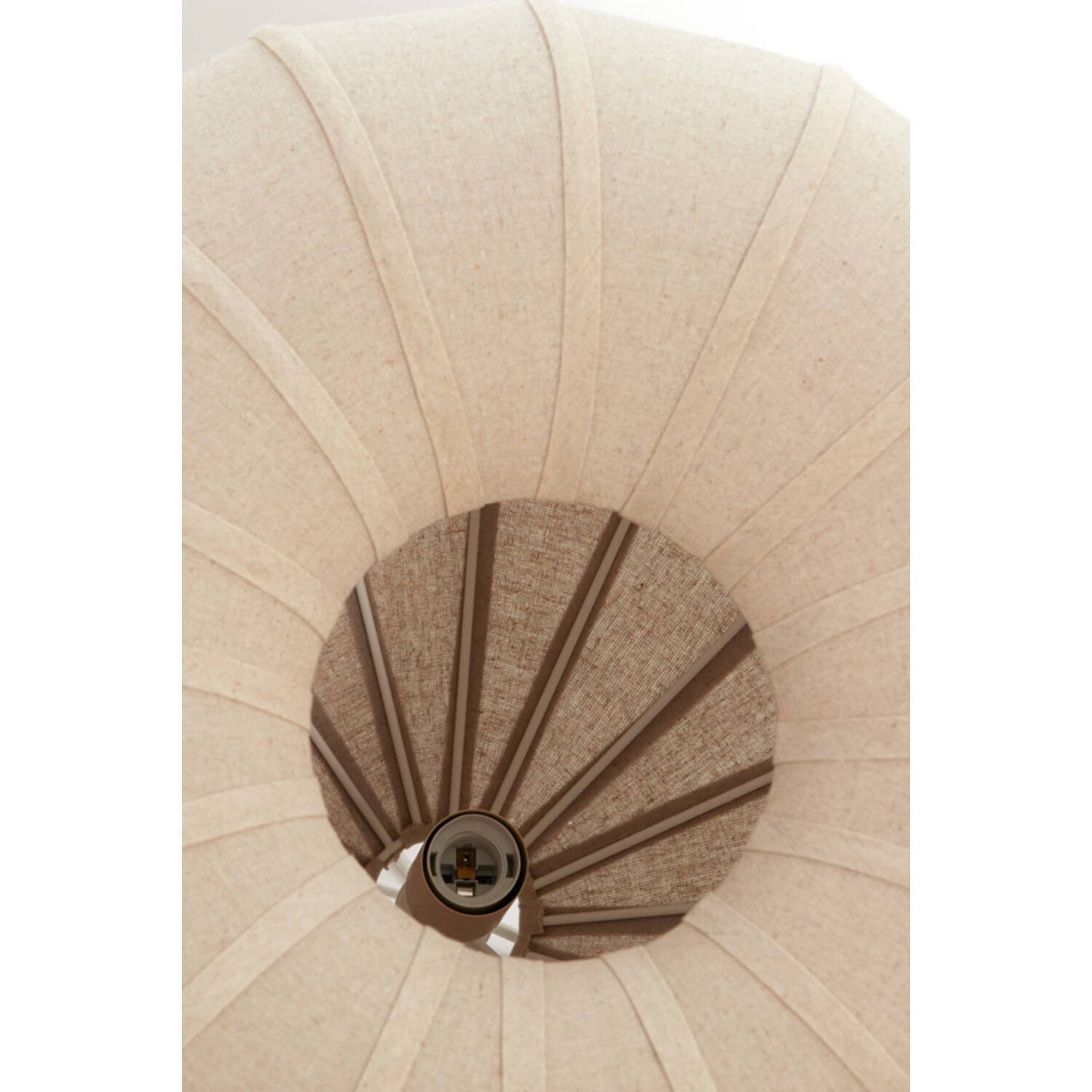 ZUBEDA Hängeleuchte – Ø 60 × 42,5 cm – Leinen natur