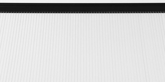 909 Wetterfeste Türmarkise - Vordach - UV-Polycarbonat und Aluminium - 100 x 80 cm