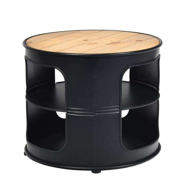 Coast Beistelltisch - 3 Schichten - 50x50x41,5 cm - Schwarz