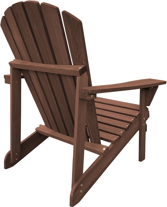 AXI Carmen Adirondack Stuhl Coffee – Loungesessel aus Holz mit Armlehnen – Hohe Rückenlehne – 90,5 x 78,4 x 93 cm