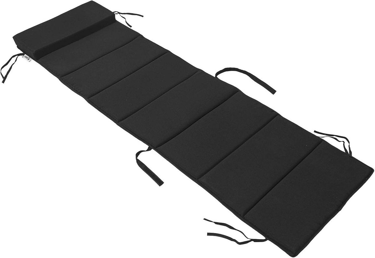 SoBuy OGS28-P02 Kissen für Schaukelstuhl – Ergonomisch – Kopfstütze – 170 x 50 x 5 cm – Schwarz