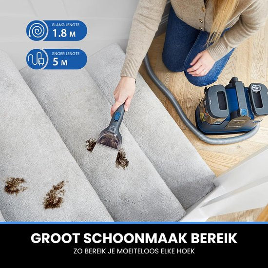 Vacmaster Easyclean Thermo – Beheizbarer Teppichreiniger – Fleckenentferner, bis zu 50 °C beheizbar – Reinigungsgerät mit Heizfunktion – Möbelreiniger 1200 W – Polsterreiniger mit Reinigungsmittel