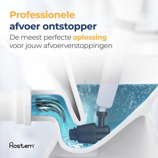 Rostem Abfluss-Entblocker – Toiletten-Entblocker – Hochdruck-Entblocker – Waschbecken-Entblocker – Weiß