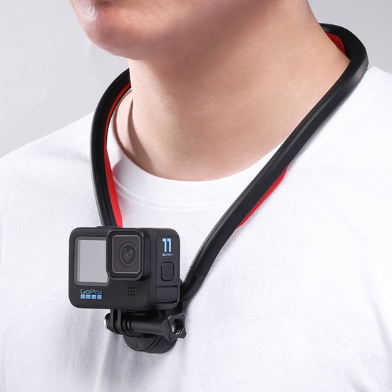 Ulanzi Go-Quick II Neck Holder Actioncam-Nackenhalter – Magnetische Schnellkupplung – Geeignet für GoPro, DJI und Insta360 – Silikon – Schwarz