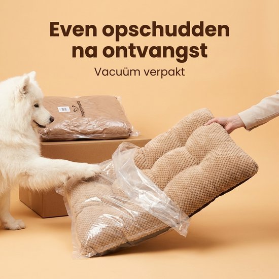 Hundekissen 100 x 70 cm – XXL-Liegeplatzkissen – Braunes Hundebett – Großes Tierkissen – Luxuriöse Hundematte