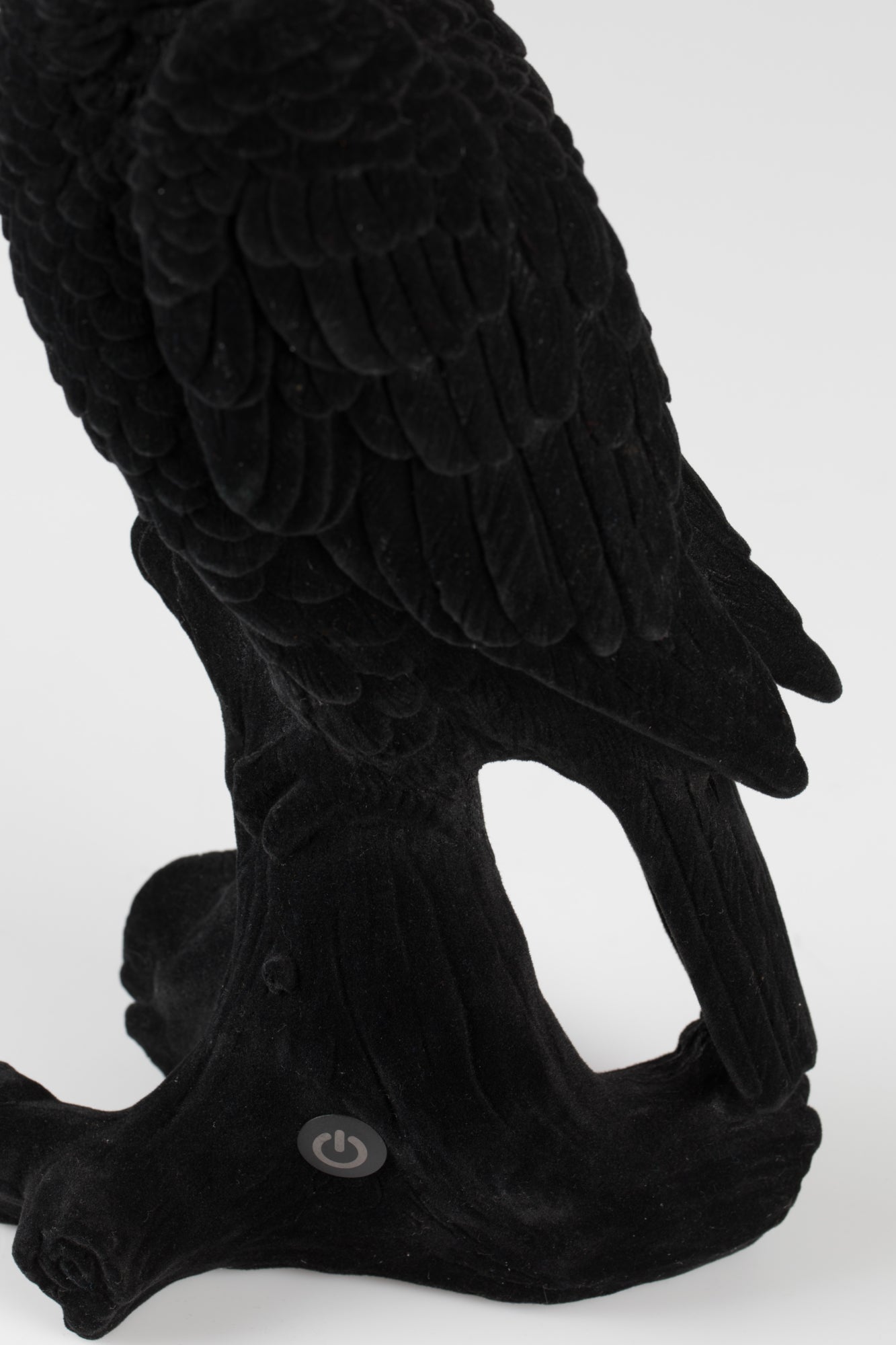 Bold Monkey Papagei Lampe - LED - Samt & PVC - 17 x 19 x 33cm - Schwarz