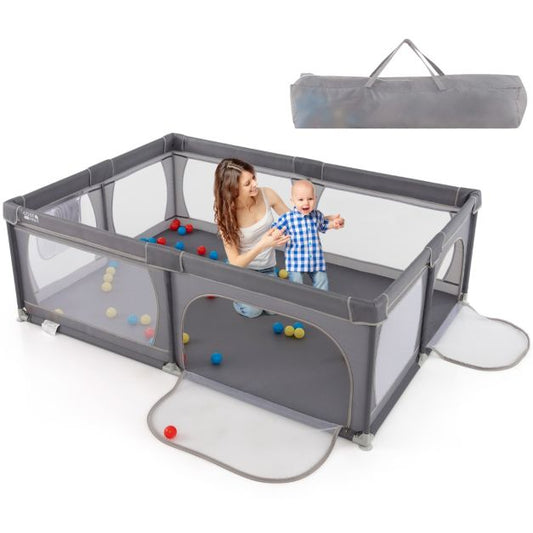 Coast Babygitter mit 50 Kugeln – 206 x 147 cm – Grau