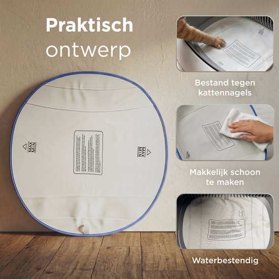 TrevoPet® Katzentoilettenmatte – wasserdicht und kratzfest – Innenmatte für automatische Katzentoilette – Schutzmatte – 40 x 37 cm
