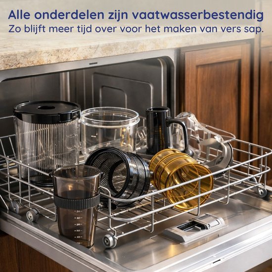 Safecourt Kitchen Slow Juicer - leistungsstarker Motor [Vorschneider & Kaltpress-Technologie] - einfache Reinigung - BPA-frei - Entsafter Pink
