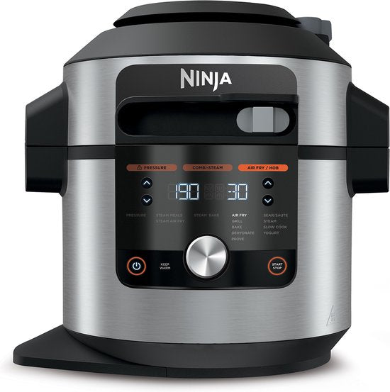 Ninja Foodi OL650EU Multikocher – 12 Kochfunktionen – 7,5 Liter – inklusive Heißluftfritteuse, Schnellkochen, Dämpfen, Grillen