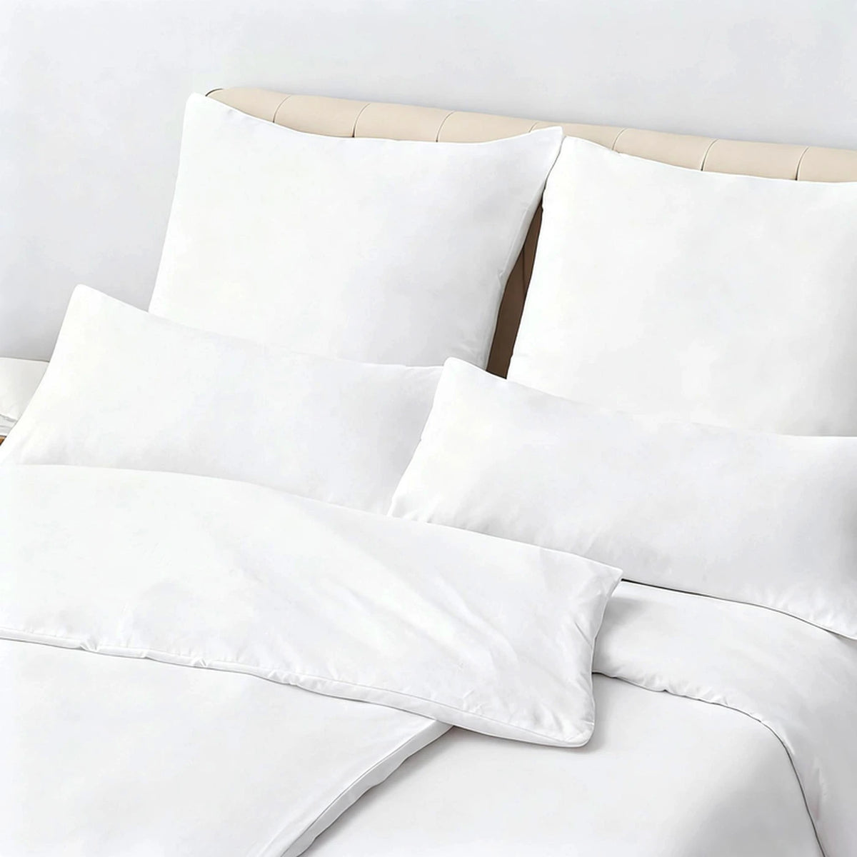 XLLX Basics Kissenbezüge 65 x 65 cm – 2er-Set – 100 % Baumwolle – Weiß
