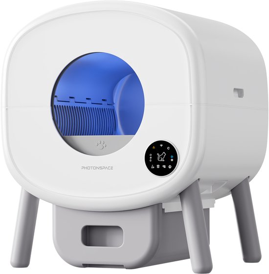 Selbstreinigende Katzentoilette – Automatische Katzentoilette mit großem Fassungsvermögen – XXL 95 l – Elektrische Katzentoilette – inkl. App – mit Katzentoilettenmatte und 3 Rollen Auffangbeutel