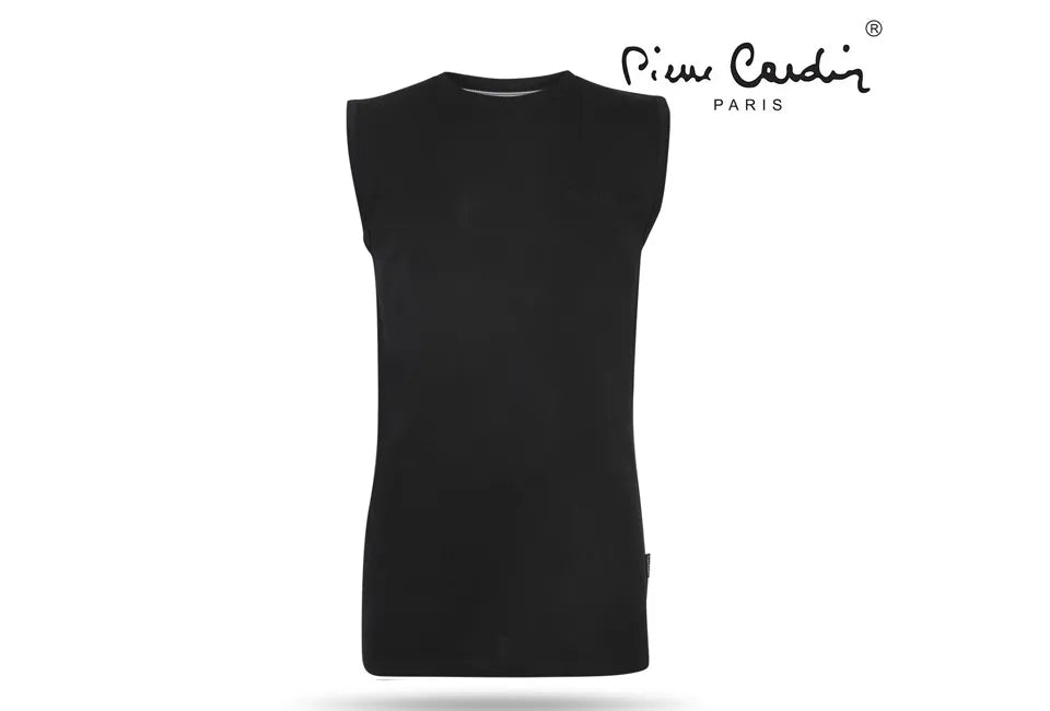Pierre Cardin Ärmelloses T-Shirt - Schwarz - 100% Baumwolle - Größe XL - Zeitlos, bequem und perfekt für den Sommer