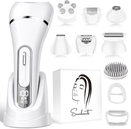 Sansbeauté® 7-in-1-Ladyshave für Frauen – Gesicht – Achseln – Beine – Epilierer – Trimmer für Frauen und Damen – Bikini-Trimmer für Damen – Intim-Trimmer für Frauen – Rasierapparat für Frauen