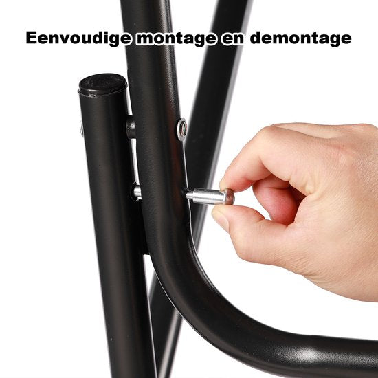 Bardi 2 x Stand Tisch Zusammenklappbar 80 x 110 cm. Schwarz